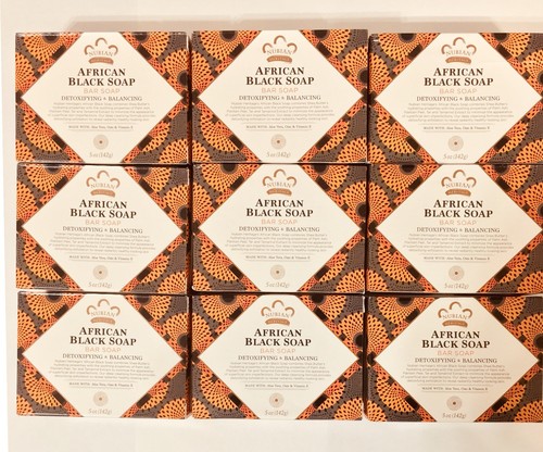 Nubian Heritage-(8- Pk) African Black Soap - Shea Butter 5oz Bars - Picture 1 of 9