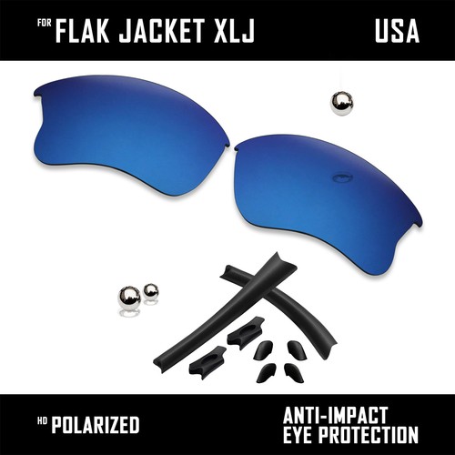 Kits de repuesto de lentes y goma polarizados antiarañazos para Oakley Flak Jacket XLJ - Imagen 12 de 20