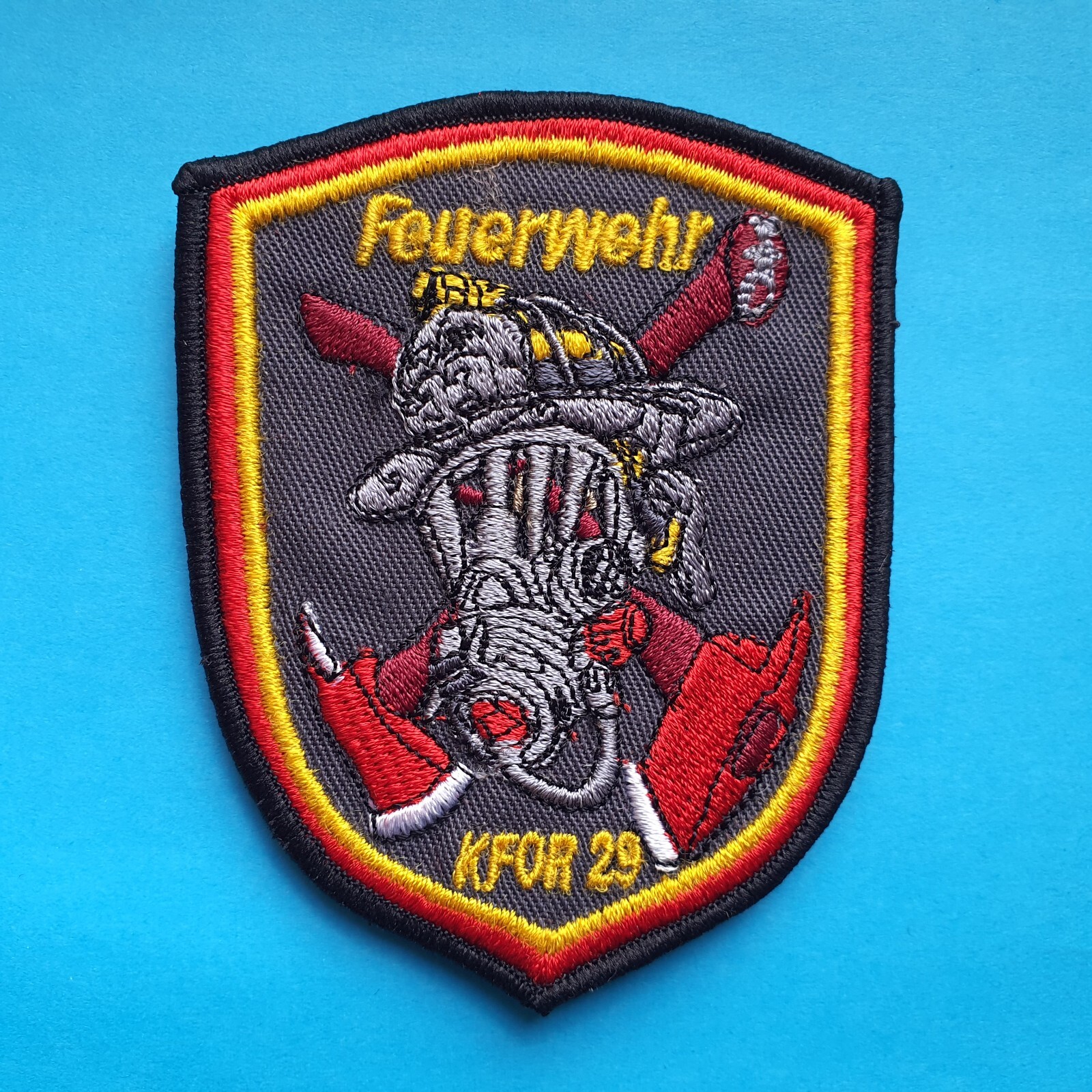 Germany German Military Firefighters Feuerwehr Fire KFOR Badge Patch