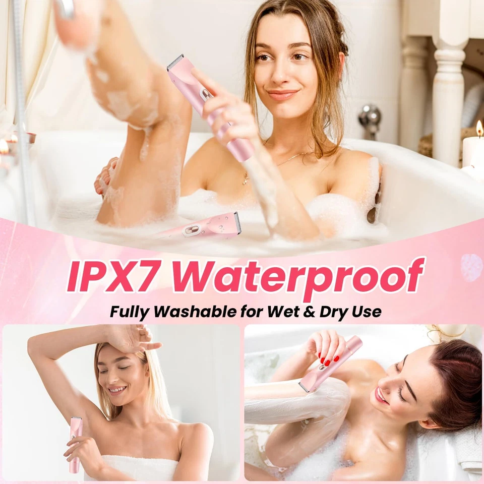 Tondeuse Femme Intime Rasoir Electrique Femme Double Tête 2 en 1 Rechargeable... - Photo 3/4