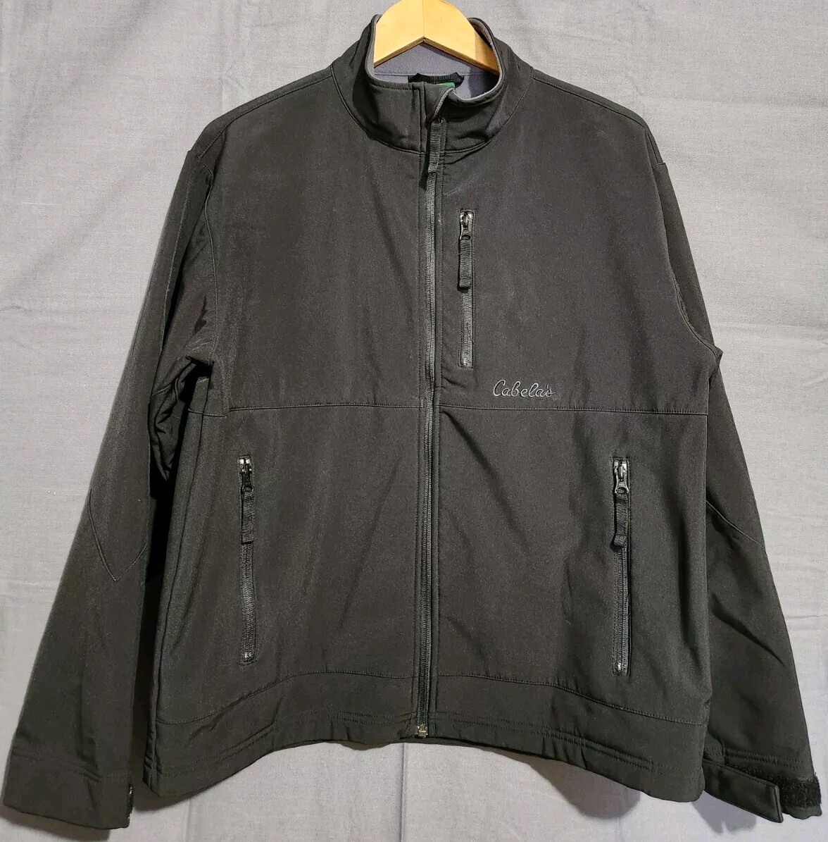 Cabelas Jacket Men M Softshell Full Zip Windbreak… - image 1