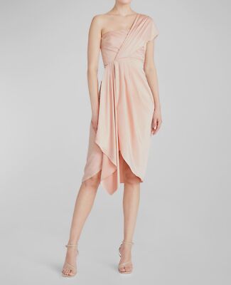 theia one shoulder dress Theia Women's Rayna One Shoulder Draped Gown - Black