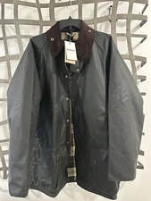 New BARBOUR BEAUFORT WAX COTTON JACKET Sage Men’s Size 44
