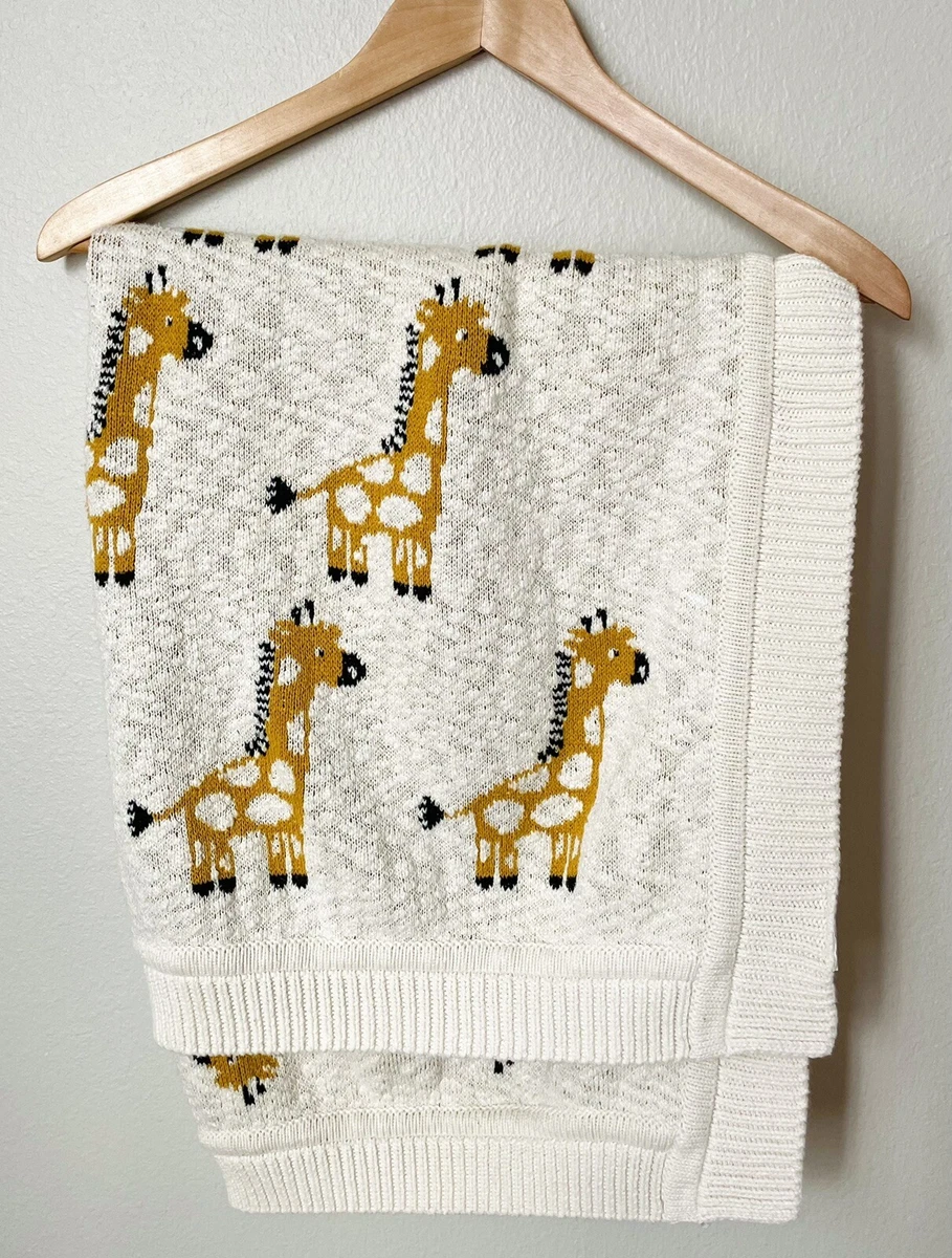 Knitted giraffe online baby blanket pattern