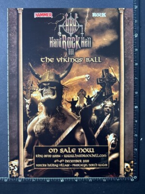 HARD ROCK HELL III - THE VIKINGS BALL 12X8'  Original Magazine Advert M109