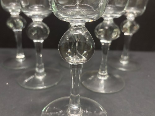 6 RETROSPECT WEINGLÄSER von Colony 8" Optik mundgeblasene Kelche bauchige Stiele 6 Oz - Bild 3 von 10