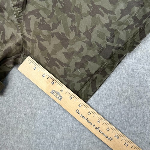 Bixby Nomad Shorts Men 30 Green Camouflage 6" Cotton Baggy Elastic Waist Pockets - Picture 9 of 11