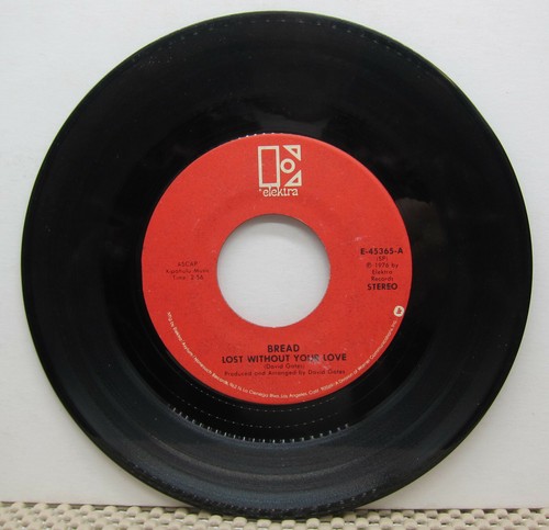 Bread - Change of Heart &Lost Without Your Love - Elektra 45 RPM 1976 (Red Lbl) - Picture 2 of 2