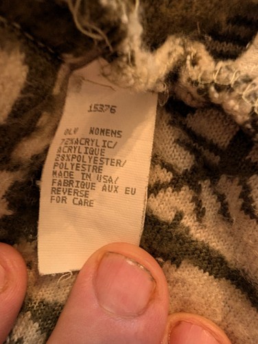 Vintage Woolrich Deep Pile Fleece Sherpa Jacke USA Eisbär Muster Damen M - Bild 4 von 5
