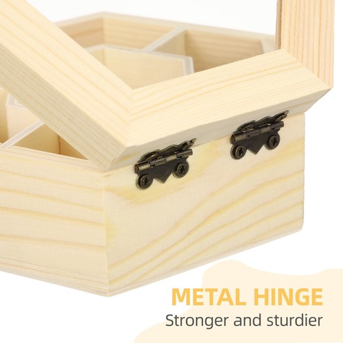 Wooden DIY Storage Box Essential Oil Box Jewelry Storage Box - Picture 3 of 11