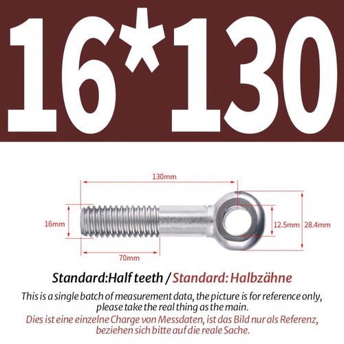 M5-M24 Eye Bolts Threaded Rings A2 Stainless Catenary Wire Hanging Eyelet Screws - Picture 101 of 150