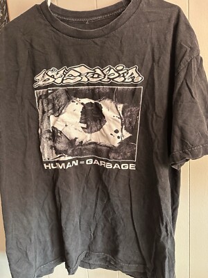 Vintage Dystopia Shirt  Human = Garbage Black Reprint  AN49204
