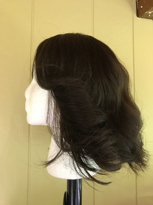 Model Model Bob Wavy Dark Brown Half Lace Front Synthetic Wig Piece