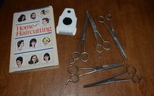 1986 Home Haircutting Book  Styling Barber Scissors LOT Forged Steel Solingen