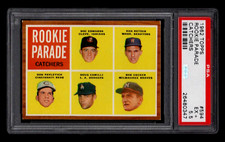 BOB UECKER 1962 TOPPS BASEBALL ROOKIE CARD #594 PSA 5.5 EX+ HOF MILWAUKEE RC