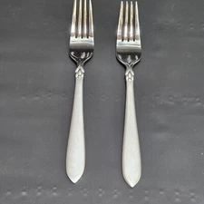 2 Oneida Simba  Dinner Forks 8 1/4" Stainless Flatware Silverware 18/0 FROSTED