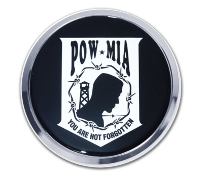 NEW POW / MIA 3D Chrome Auto Emblem.