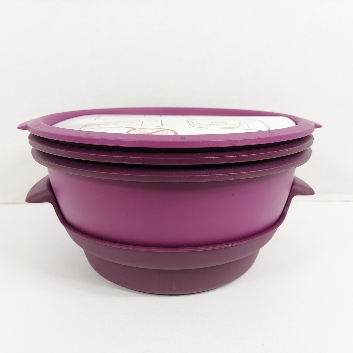TUPPERWARE Microwave SMART STEAMER Purple Amethyst 99-8407 Bowl 4-Pc Set  NEW NWT | eBay