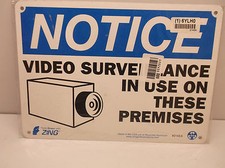 Notice Security Sign 10 x 14In Made In USA Out Of Recycled Aluminum