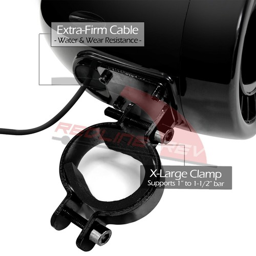 Refurb Waterproof Bluetooth Motorcycle Stereo Speaker Amp System MP3 Audio Radio - Picture 9 of 9