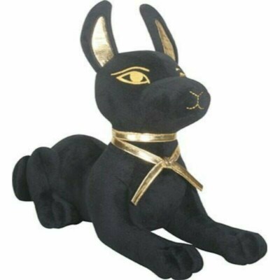SUMMIT COLLECTION Black and Gold Ancient Egyptian Laying Anubis Dog Puppy Y1163
