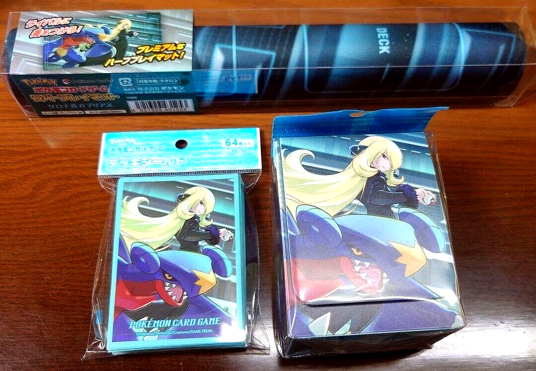 Pokemon Official Deck Shield & Deck Case & Playmat Cynthia