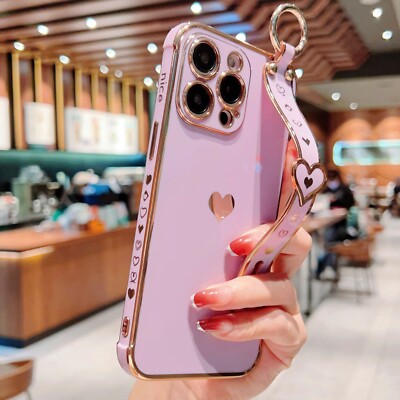 Louve Best Wristlet For Iphone 11 Love Heart Case Wrist Strap - Main Image