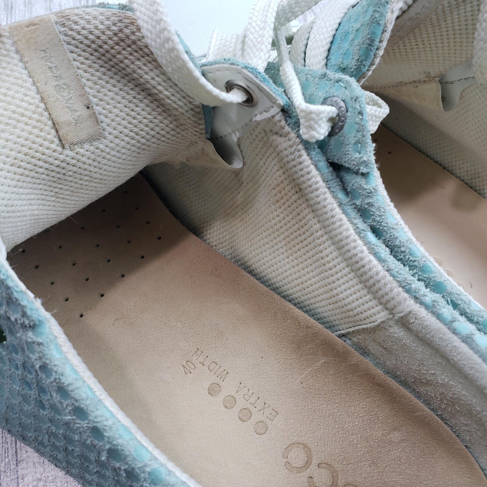 ECCO Hydra-Max Golf Shoes Womens Aqua Blue Leather | EU 40 (US 9 - 9.5)