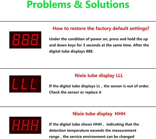 Digital LED Temperature Controller Thermostat Control Switch DC12/24V/AC110-220V - Picture 11 of 18