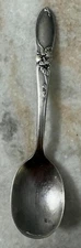 Straight Handle Baby Spoon White Orchid Silverplate 1953 by Oneida Silver