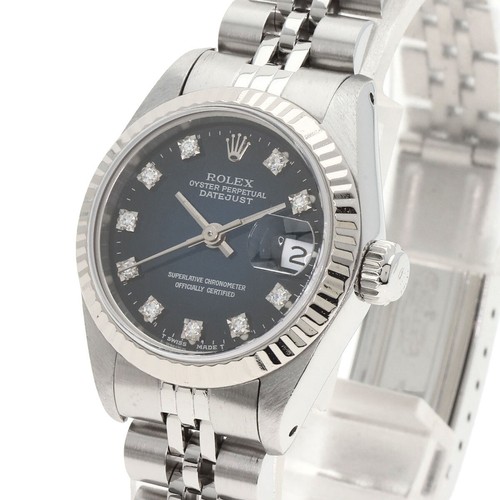 ROLEX Datejust 10P Diamond Blue Gradation Watches 69174G Stainless Steel/Sta... - Picture 3 of 24