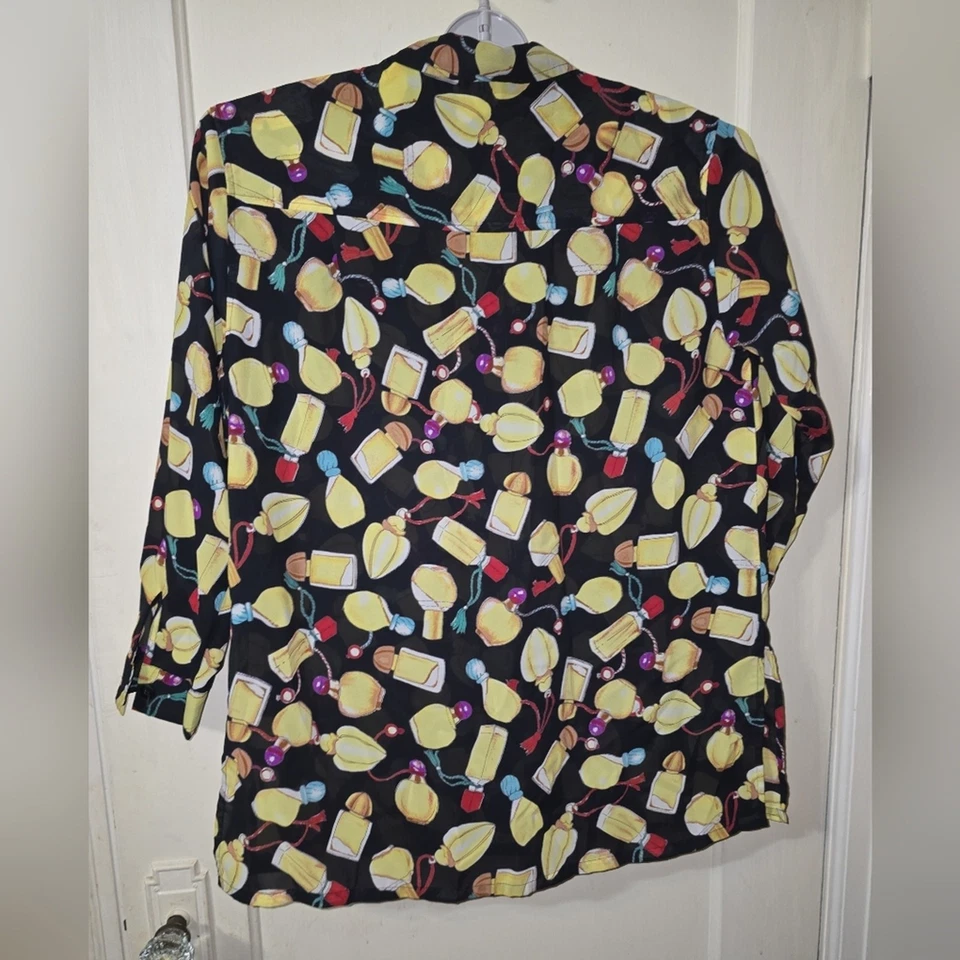 Botella de perfume Bechamel multicolor botón frontal ligeramente transparente estampado superior grande Foto 3 de 4