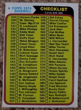 1974 Topps - Checklist Cards 529-660 #637