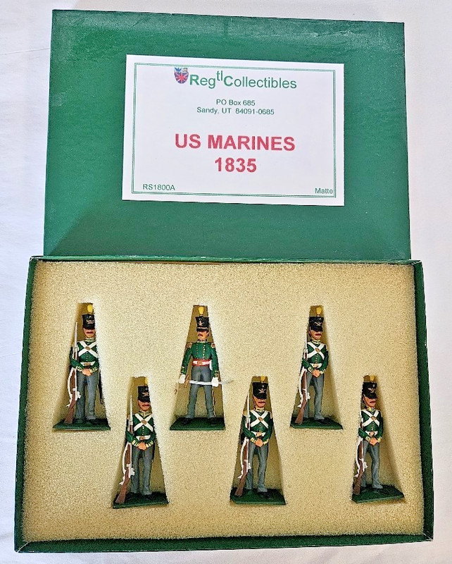Set of 6 - 54MM U. S.  Marines 1835 Winter Dress - Regimental Collectibles USMC