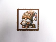 Coffee Loving Gnome Set of 4 images and mats card making and more