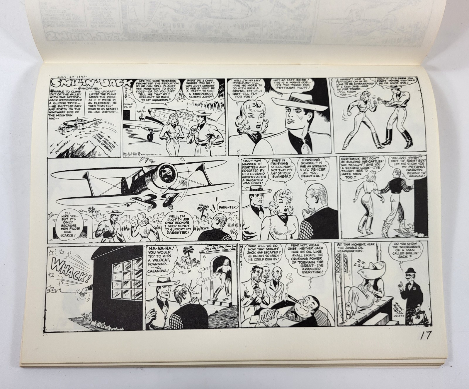 Zack Mosley Smilin' Jack - SIGNED De-Icers Galore 1980 Reissue WWII Comic Strips