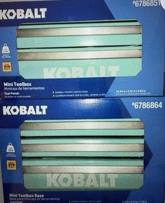 Kobalt Mini Toolbox 2& 3Drawer Top And Base Teal Steel Tool Box Lot of 2 NEW