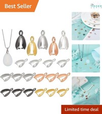 100 Pcs Brass Pinch Clip Bail Clasp Pendant Connectors 14x7x5mm Jewelry Making