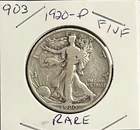 1920-D F/VF Walking Liberty Silver Half Dollar Rare