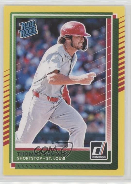 2025 Panini Donruss Yellow Flood Thomas Saggese #30 Rookie RC 5q7