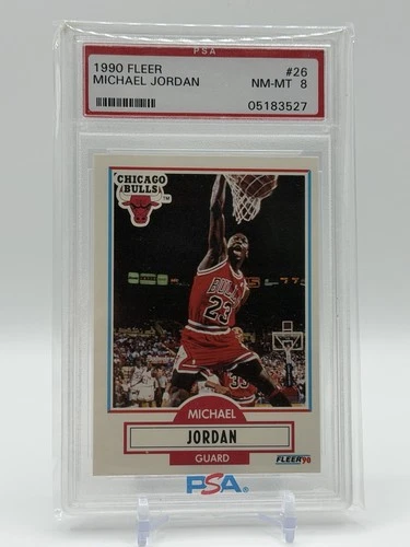 1990-91 Fleer - Michael Jordan #26 Black Line Above Biographical Information