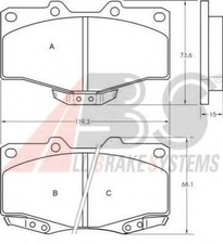 Für A.B.S. 36724 Brake Pad Set, disc brake