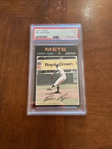 1971 Topps Baseball Cards #513 Nolan Ryan HOF New York Mets PSA 5 EX