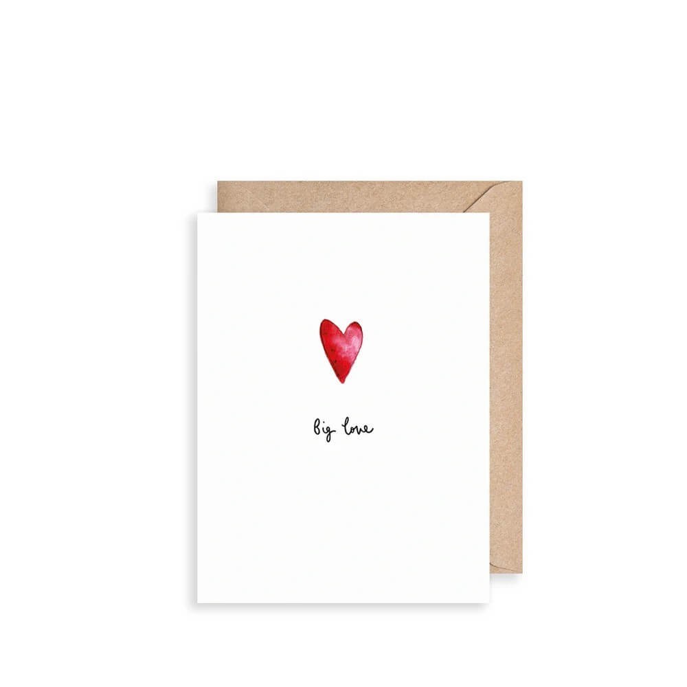 Cute Anniversary Card Just to Say Big Love Heart - Louise Mulgrew Greeting Card