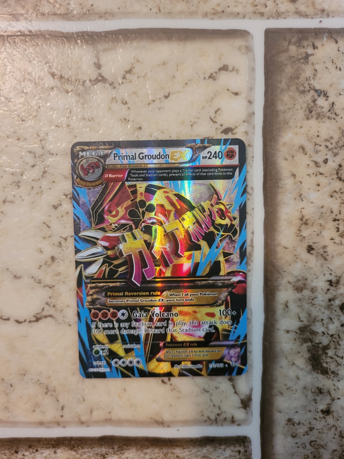 Pokemon XY Primal Clash Primal Groudon EX Full Art 151/160