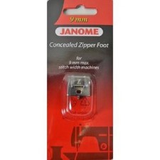 Genuine Janome Conceal Zipper Foot for 9mm Machines Part# 202144009