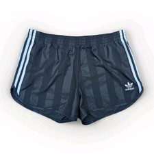 Adidas Sprinter Glanz Womens Shorts L Sports Vintage Black Football Gym Retro