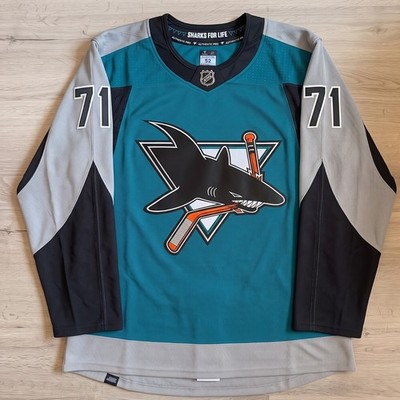 Macklin Celebrini Sharks Alternate Jersey Adult Size S