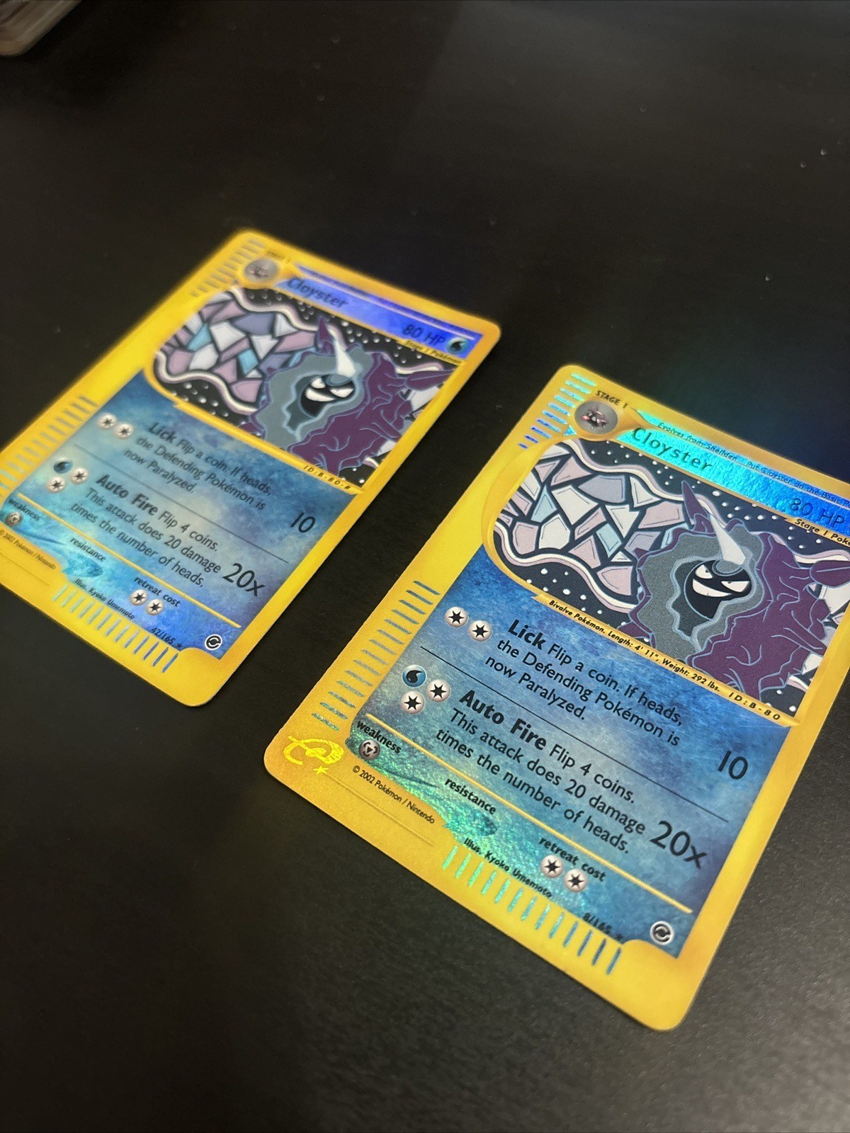 Cloyster 42/165 Rare Expedition Base Set Pokemon Reverse Holo x2