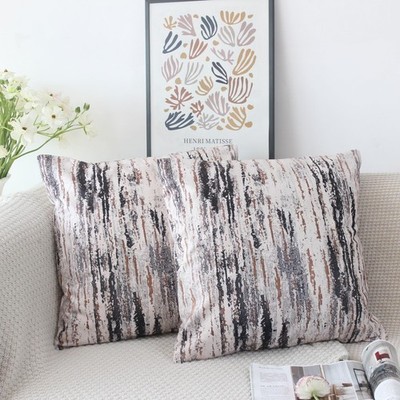 NIULAA Copricuscini Quadrati In Velluto Grigio, 45x45 Cm, 2 Pezzi. Fodere Con Cerniera Invisibile Per Divano E Letto. Morbide E Decorative. - 4